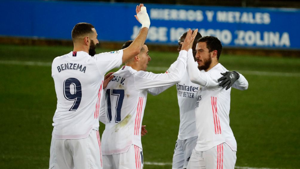 Real Madrid en celebración de gol