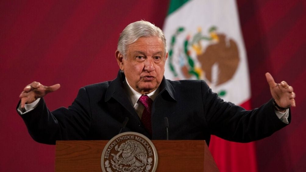 AMLO en una conferencia mañanera 