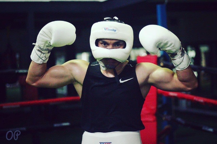 Gallo Estrada durante un entrenamiento