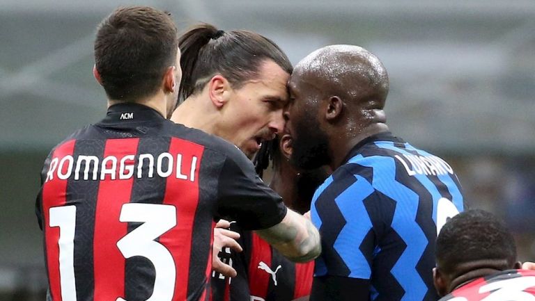 Ibrahimovic y Lukaku se encararon en el Inter vs Milan 