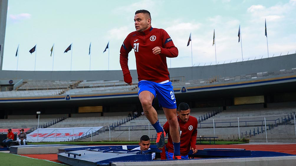 El Cabecita Rodríguez previo a un partido con Cruz Azul