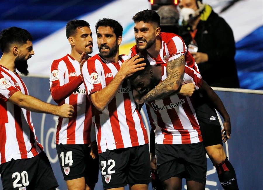 Jugadores del Athletic celebrando un gol