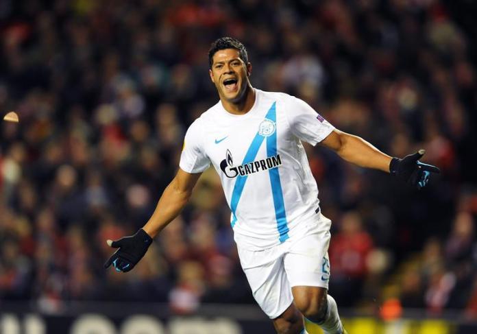 Hulk en festejo de gol