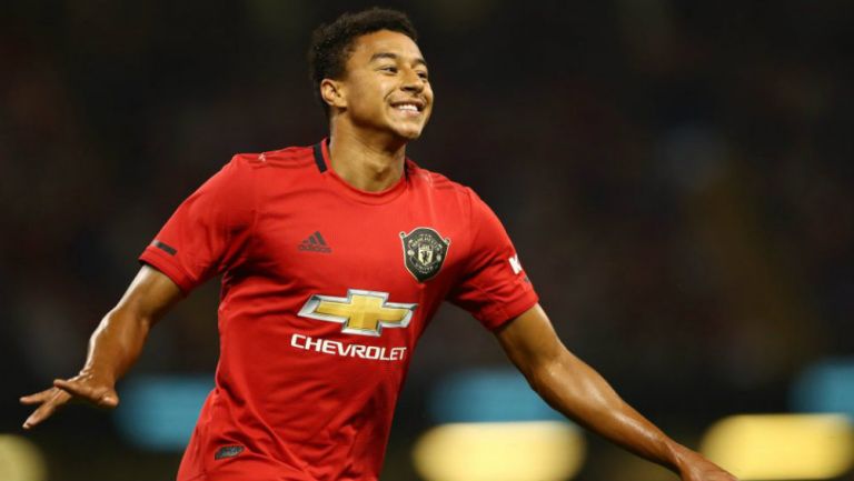 Lingard en festejo de gol