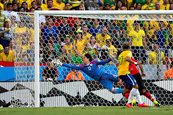 Acción en el Brasil vs México en el Mundial