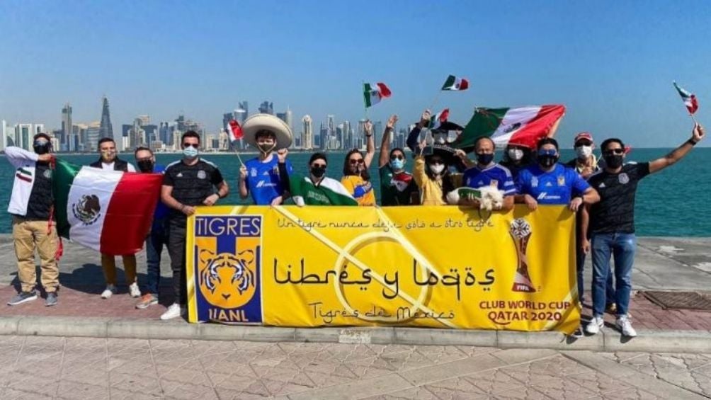 Aficionados de Tigres en Qatar