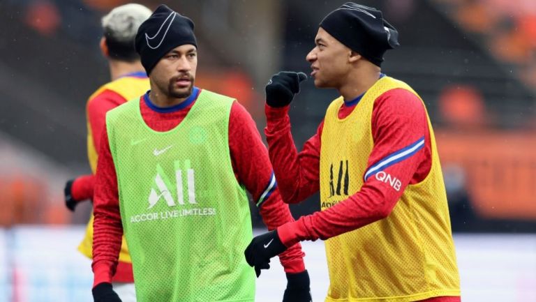 Neymar y Mbappé, en un entrenamiento