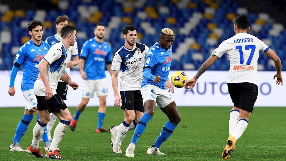 Napoli y Atalanta empataron a cero en la Ida de Semifinales