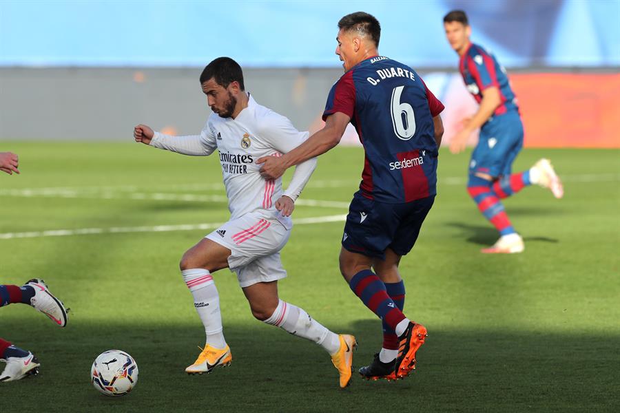 Eden Hazard en un partido con el Real Madrid 