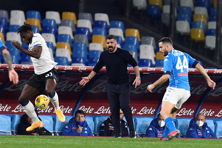 Gennaro Gattuso durante un partido del Napoli