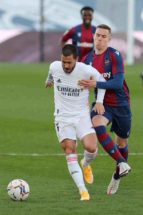 Eden Hazard en un partido con el Real Madrid 