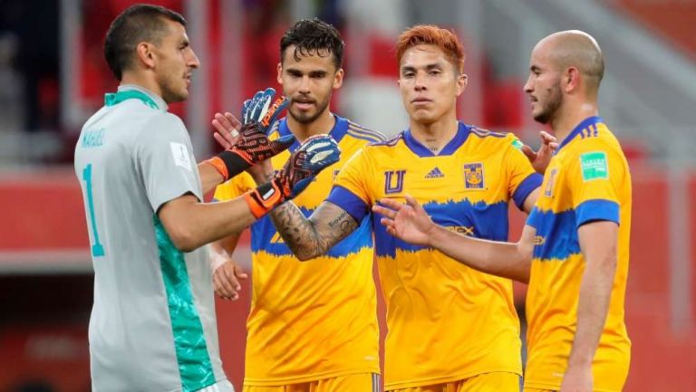 Jugadores de Tigres en festejo ante Ulsan Hyundai