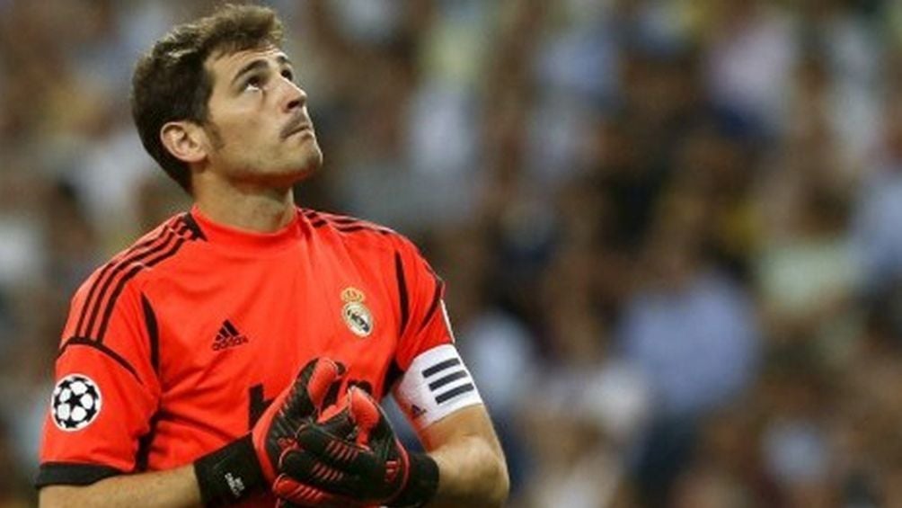 Casillas en un partido con el Madrid 