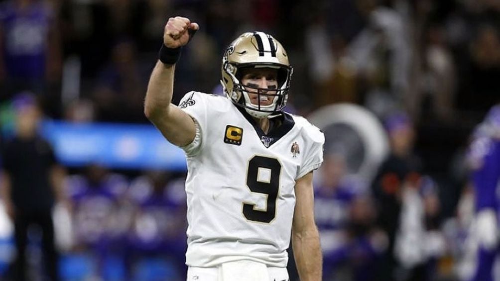 Brees en un partido con Saints 