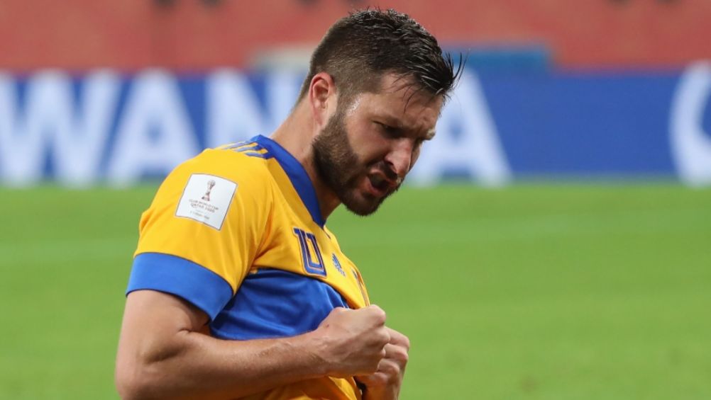 André-Pierre Gignac tras anotar gol ante el Palmerias