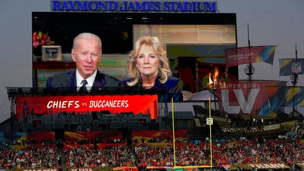 Joe Biden mandó un mensaje en el Super Bowl LV 