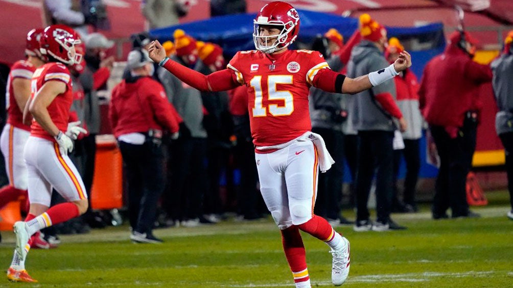 Patrick Mahomes en un juego con los Chiefs