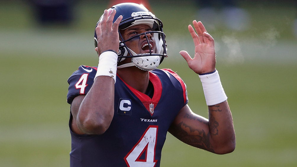 Watson se lamenta en un partido con los Texans