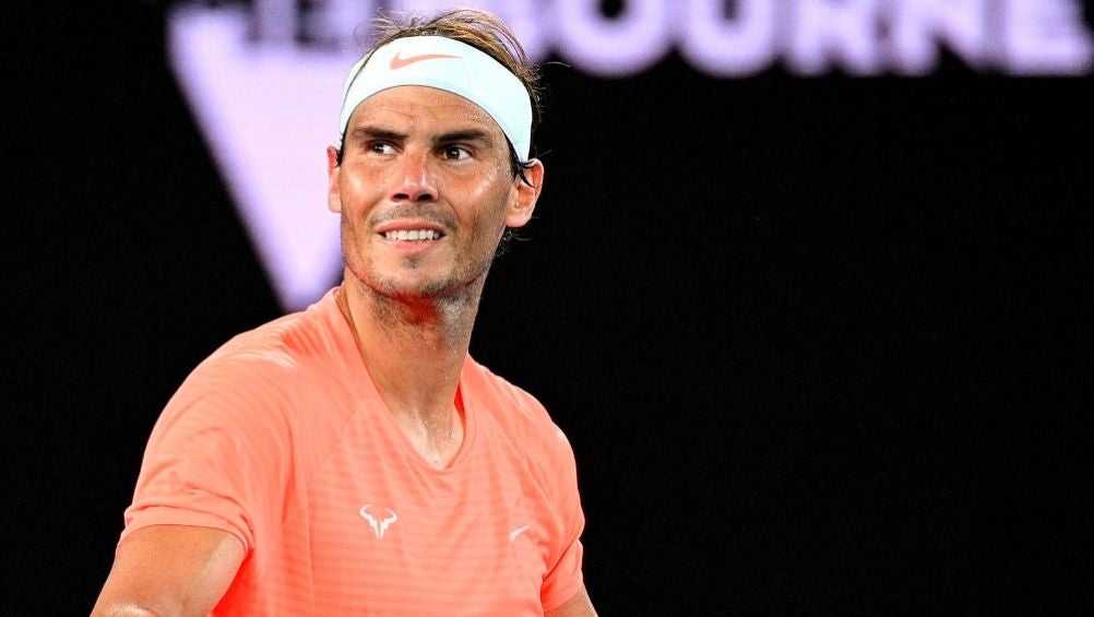 Rafael Nadal en un juego del Australian Open ante Michael Mmoh