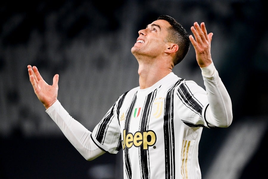 Cristiano Ronaldo en un partido de la Juventus