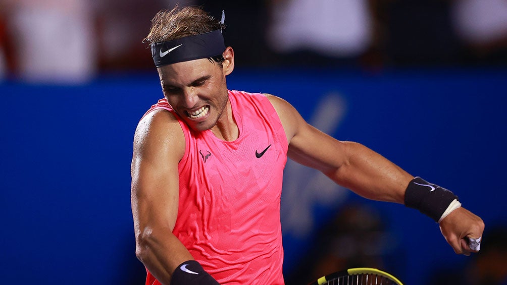 Rafael Nadal en un partido del Abierto de Acapulco 