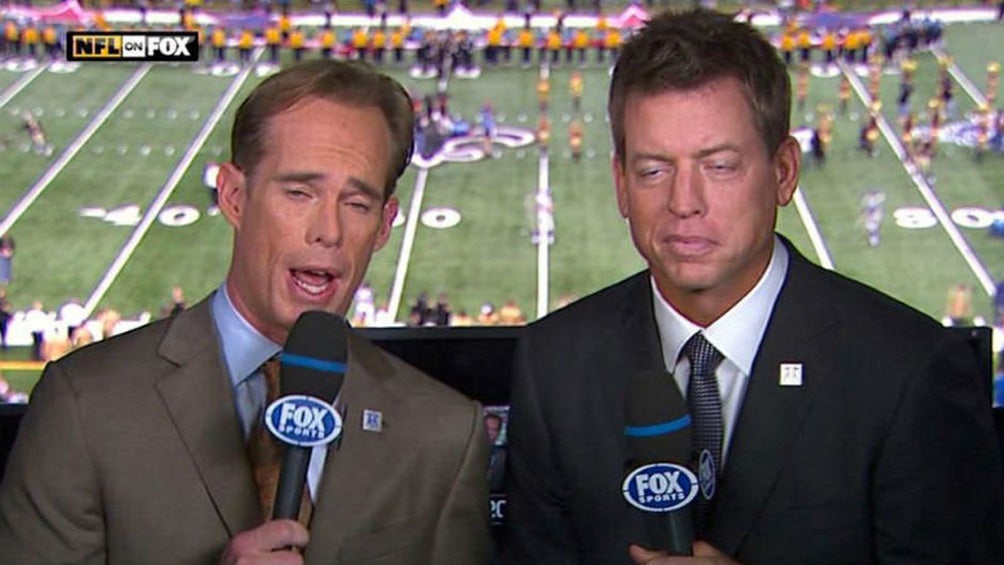 Joe Buck and Troy Aikman, durante una transmisión