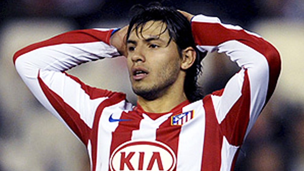 Sergio Agüero, durante su etapa con el Atlético de Madrid