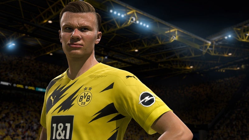 Erling Haaland dentro de FIFA 21