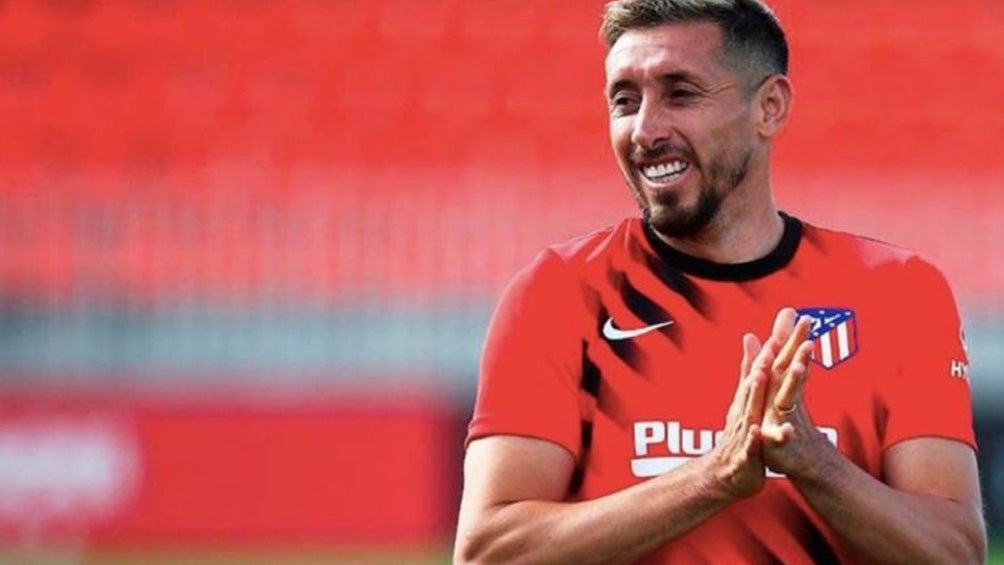 Héctor Herrera en entrenamiento con el Atlético de Madrid