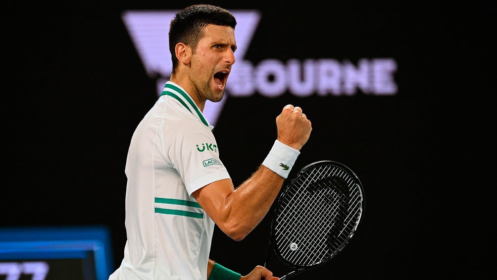 Novak Djokovic tras avanzar a la final del Abierto de Australia 