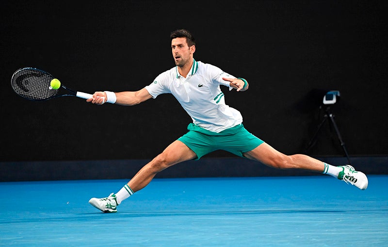 Novak Djokovic durante el Abierto de Australia 