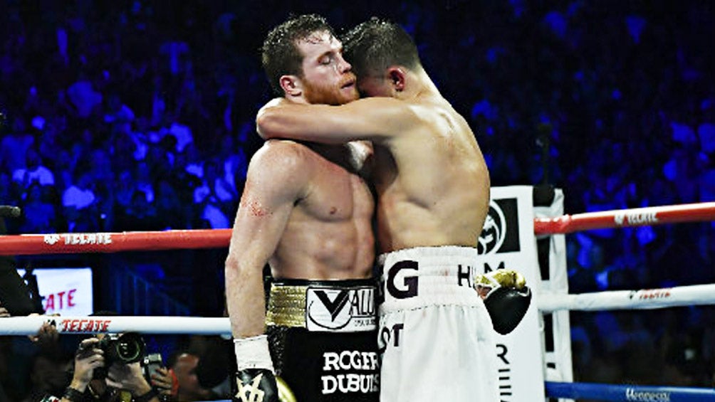 Canelo Álvarez en acción ante Golovkin