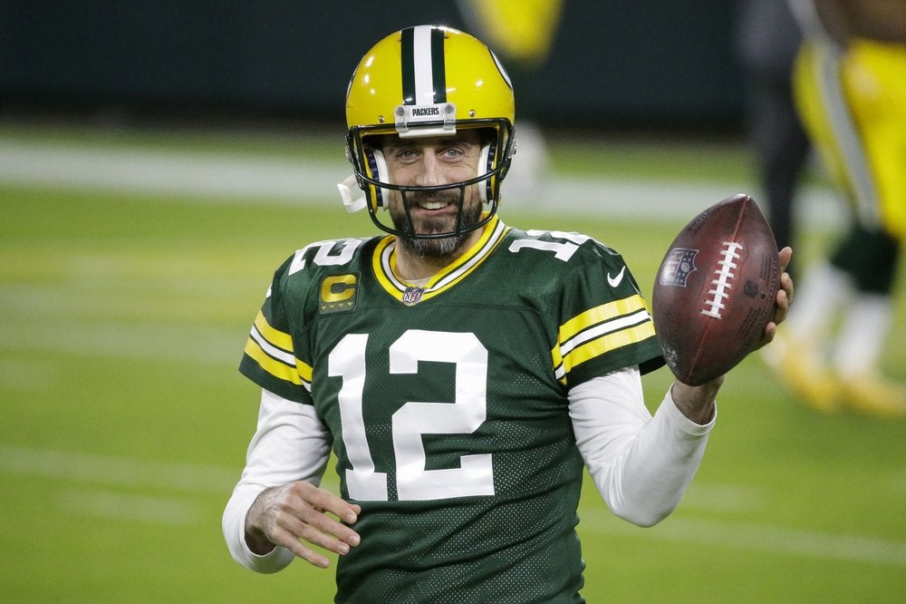 Aaron Rodgers, en un juego de los Packers