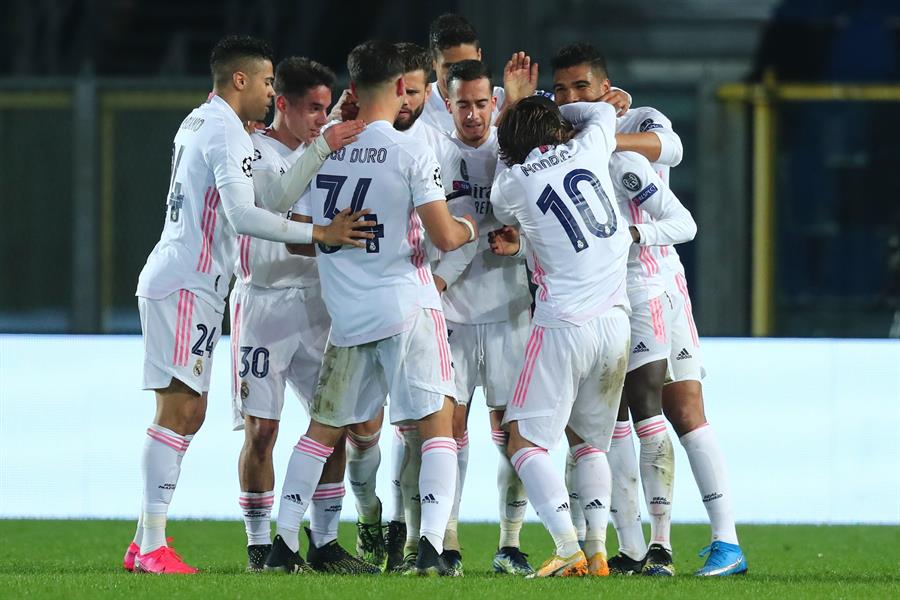 Real Madrid en celebración de gol 