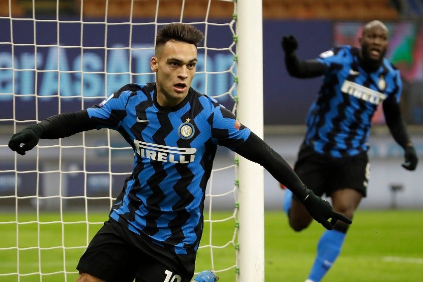 Lautaro Martínez en un partido con el Inter de Milán