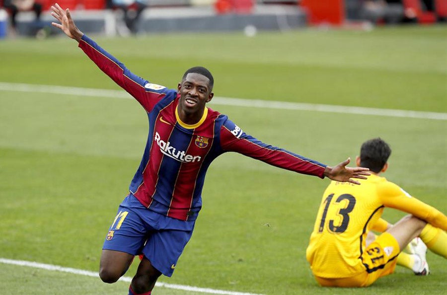 Ousmane Dembélé abrió el marcador ante el Sevilla