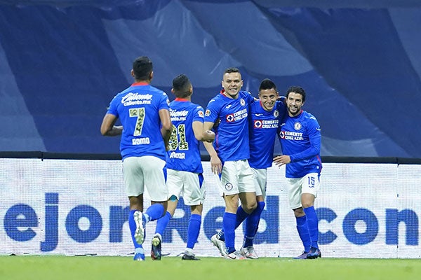 El festejo de uno de los goles ante los Diablos Rojos