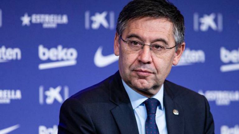 Josep María Bartomeu durante una conferencia de prensa