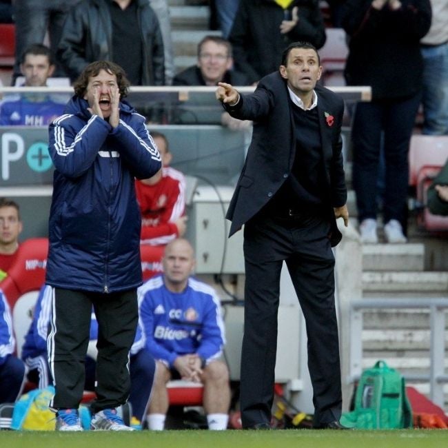 Taricco y Poyet en su estancia en Sunderland