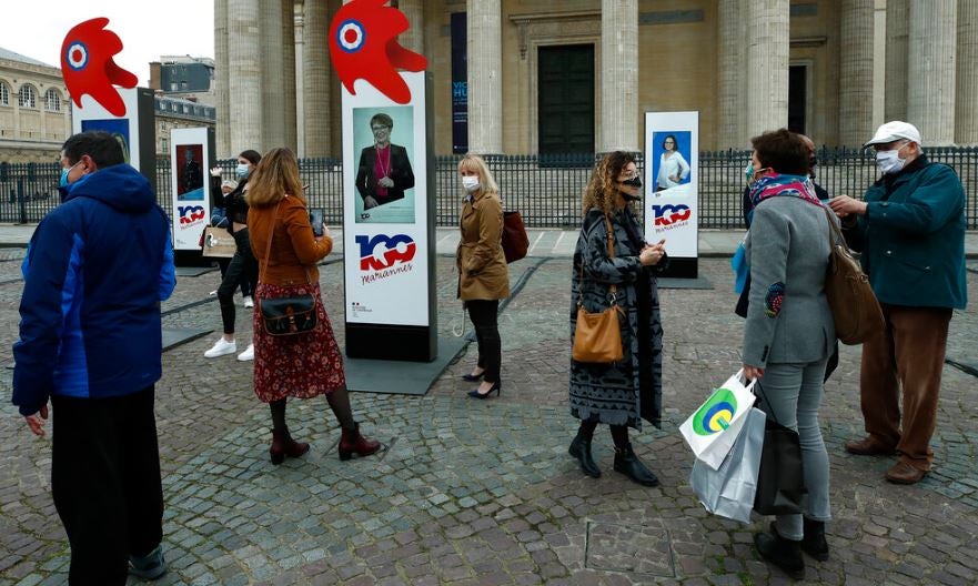 Habitantes de Francia, durante una exhibición