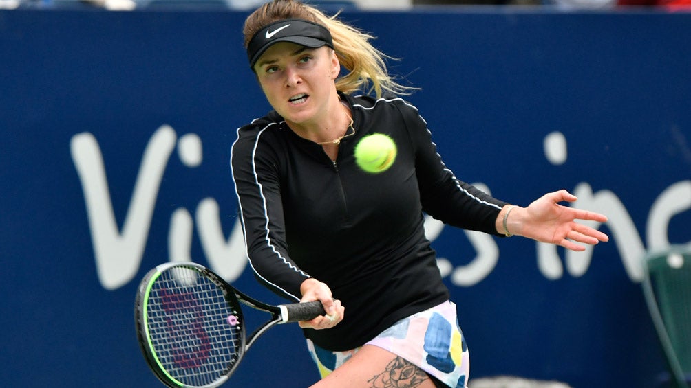 Elina Svitolina, monarca del último Abierto de Monterrey en acción