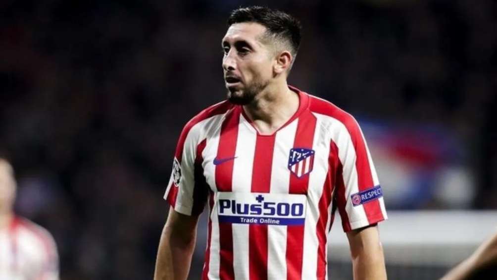 Héctor Herrera jugando con el Atlético de Madrid