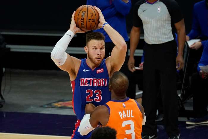 Blake Griffin como jugador de Detroit Pistons