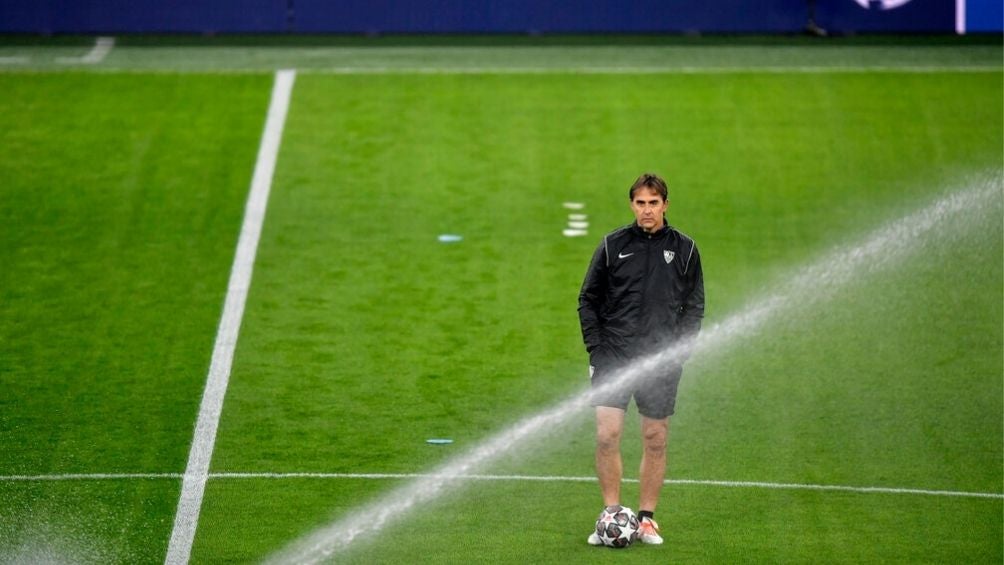 Lopetegui en el entrenamiento previo al duelo