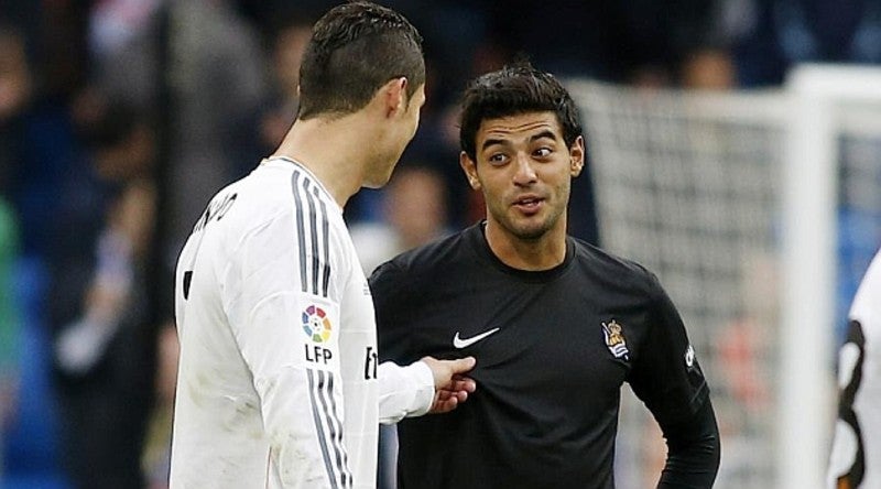 CR7 charla con Carlos Vela