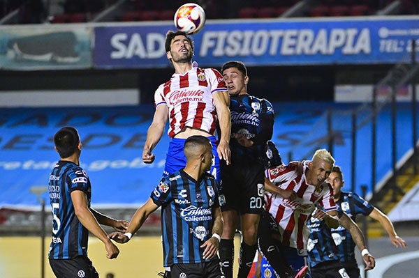 El defensa en el partido ante Gallos de Querétaro