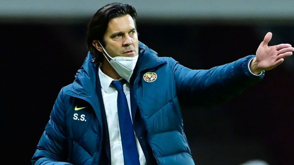 Solari, en un partido del América