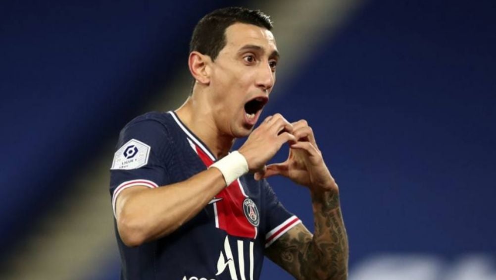 Ángel Di María en un partido con el PSG