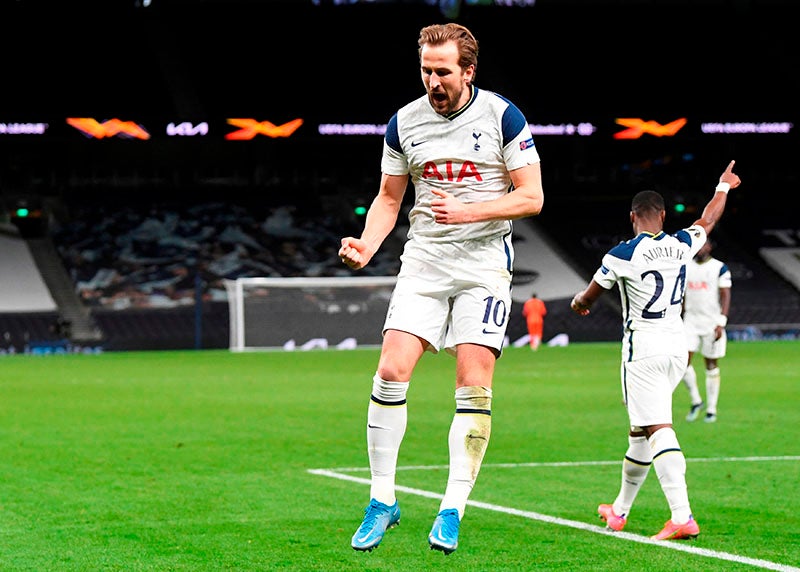 Harry Kane festeja un gol con el Tottenham 