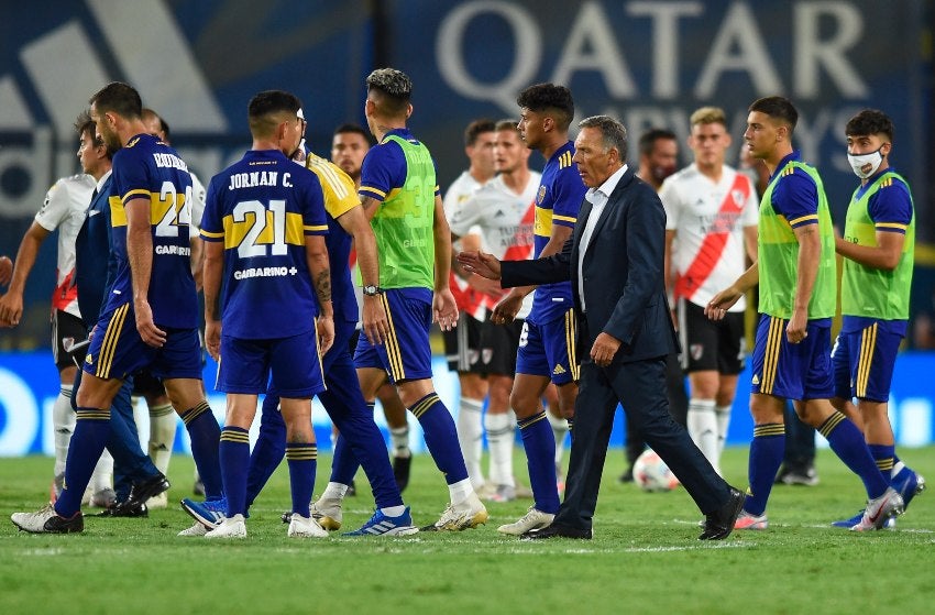 Jugadores de Boca Juniors tras el Superclásico